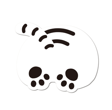 Muzik Tiger White Dumpling Tiger Big Removable Sticker 貼紙(白) - SOUL SIMPLE HK