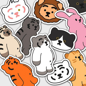 Muzik Tiger Big Removable Stickers 01 貼紙 (11pcs) - SOUL SIMPLE HK