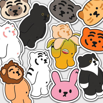 Muzik Tiger Big Removable Stickers 02 貼紙 (11pcs) - SOUL SIMPLE HK