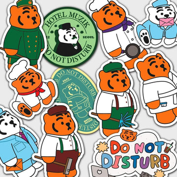 Muzik Tiger Big Removable Stickers 04 貼紙 (11pcs) - SOUL SIMPLE HK