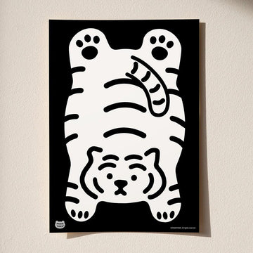 Muzik Tiger White Plop Down Flat Tiger A3 Poster 海報 - SOUL SIMPLE HK
