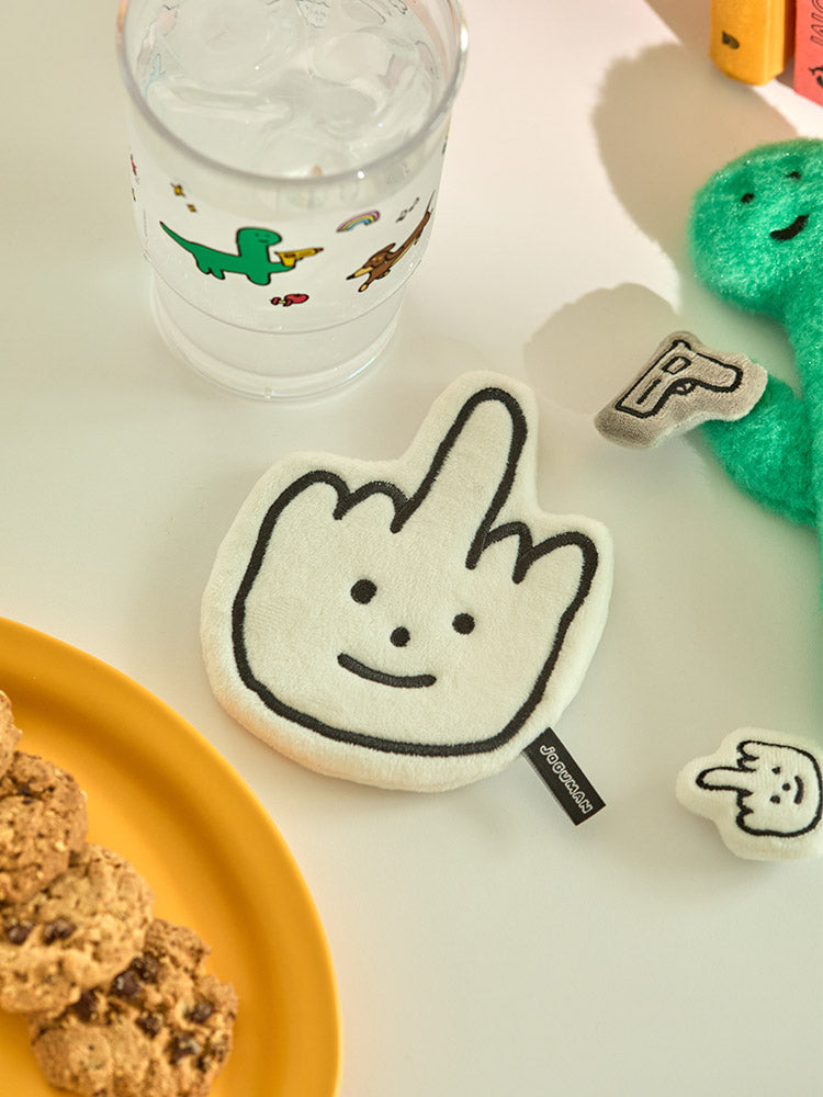 JOGUMAN STUDIO THROW AWAY FINGER CUP COASTER 中指杯墊