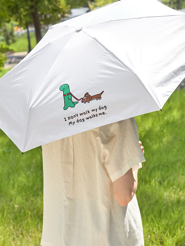 JOGUMAN STUDIO THROW AWAY FOLDABLE SUN UMBRELLA POUCH SET 摺疊雨傘（Brachio 款💚）