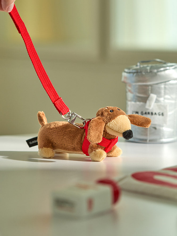 JOGUMAN STUDIO WOODY THROW AWAY PLUSH KEYRING 遛狗款吊飾鑰匙扣