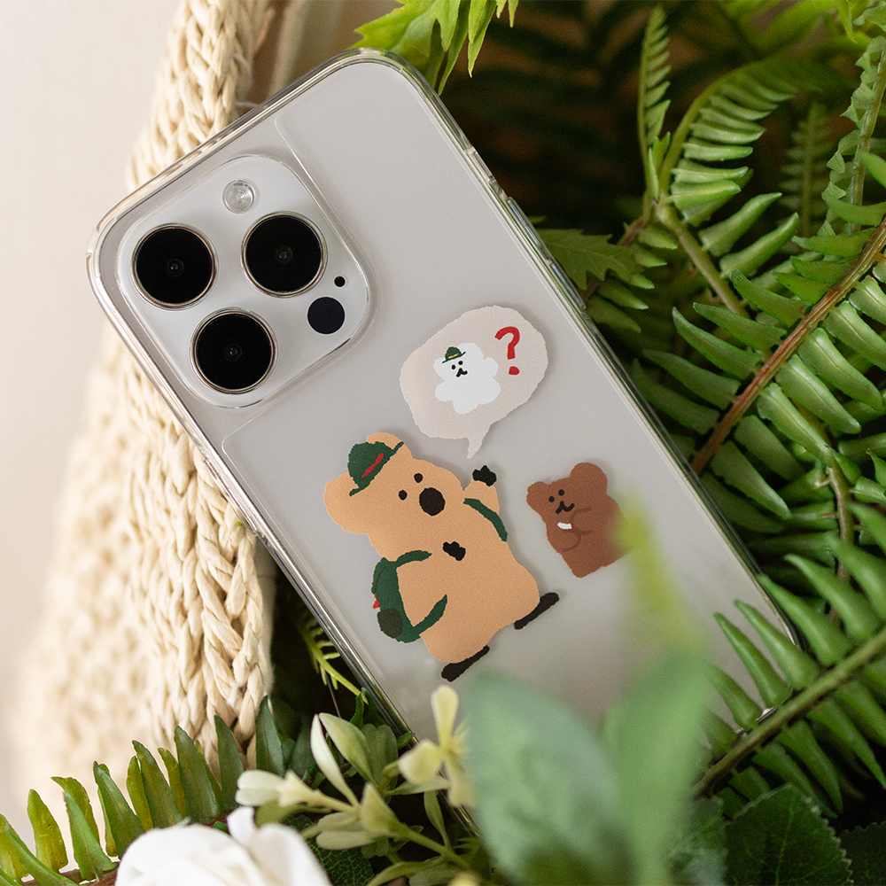 [Quokka & Bobo in the Woods] iPhone Clear Case 手機殻（2款款式｜6款型號）