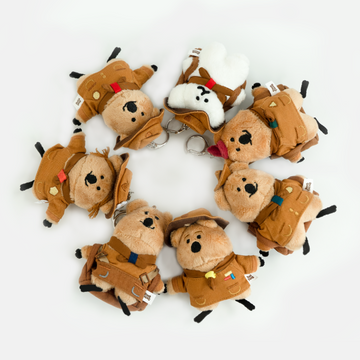 [Marshville Quok Scout] Dinotaeng Quok Scout Flatfur Keyring 童軍毛絨公仔鑰匙扣（7款）