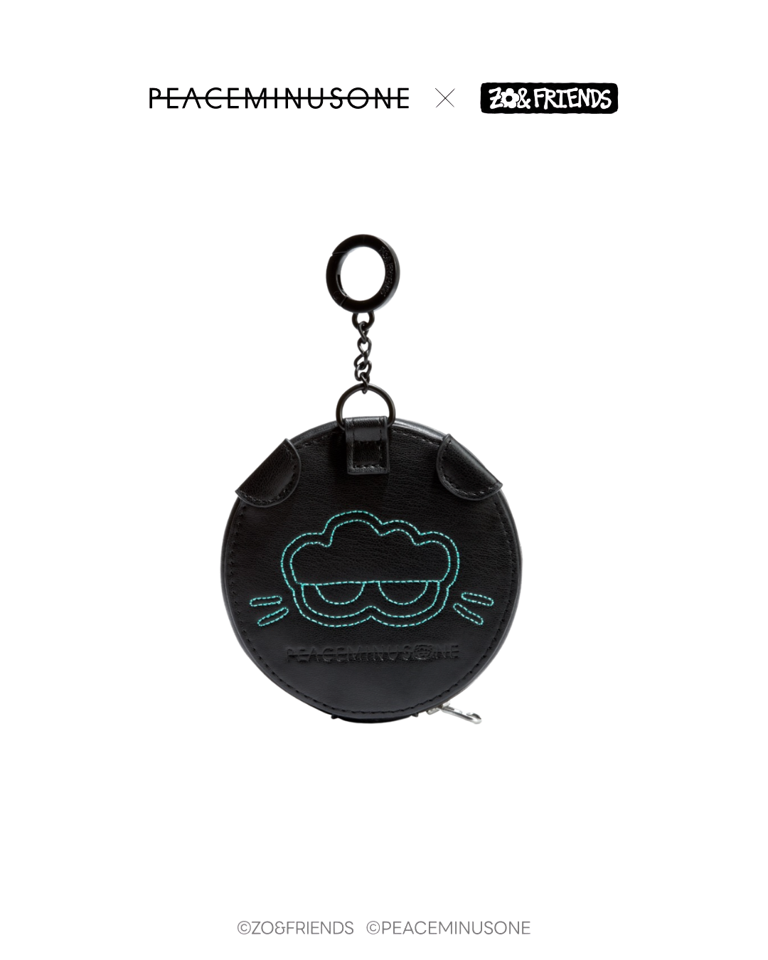 PEACEMINUSONE × ZO&FRIENDS Pouch Keyring｜聯名刺繡圓形收納袋匙扣
