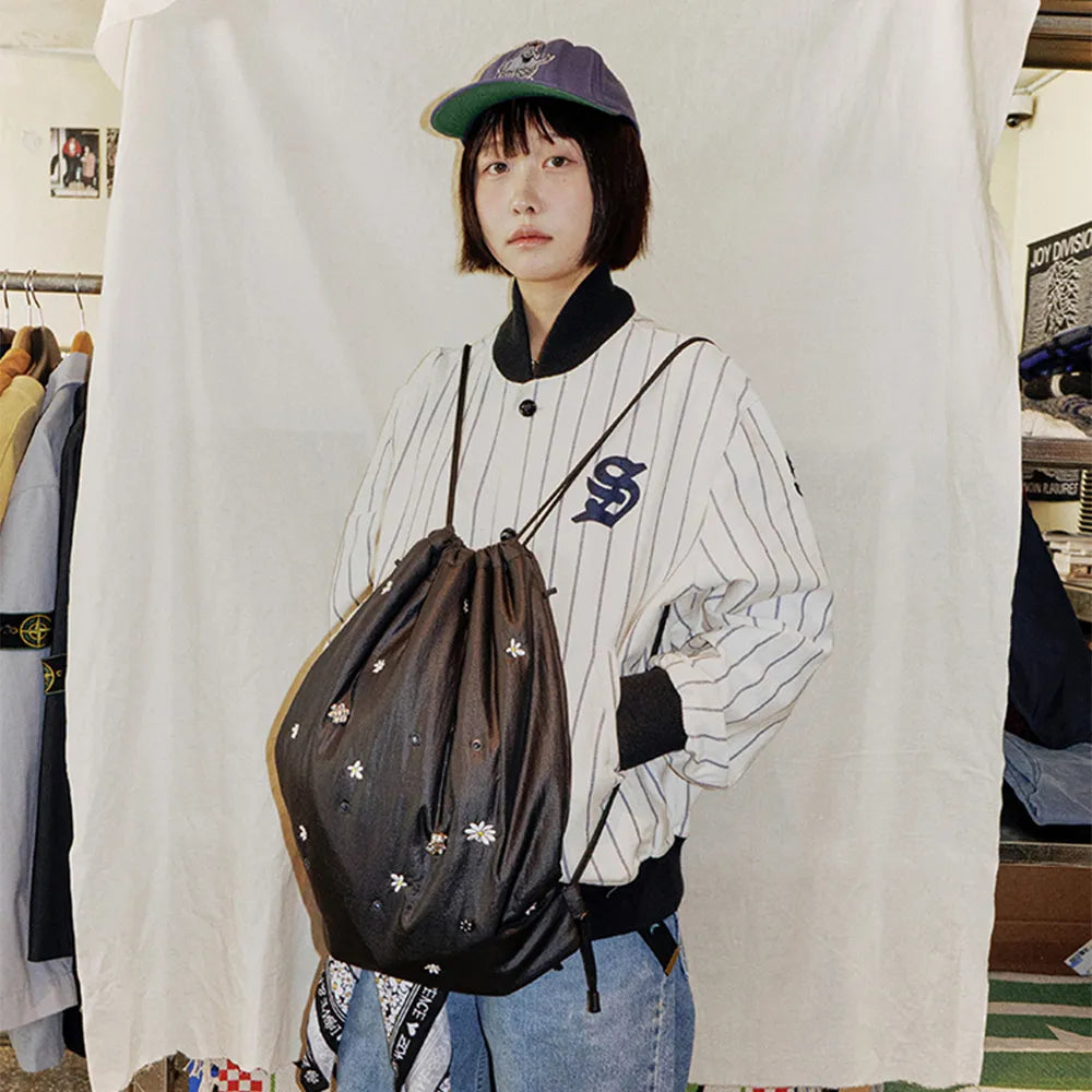 ZO&FRIENDS × Coller Drawstring Bag Set｜Mud Gray 束繩袋套裝（附 ZOA & Flower Metal Sticon）