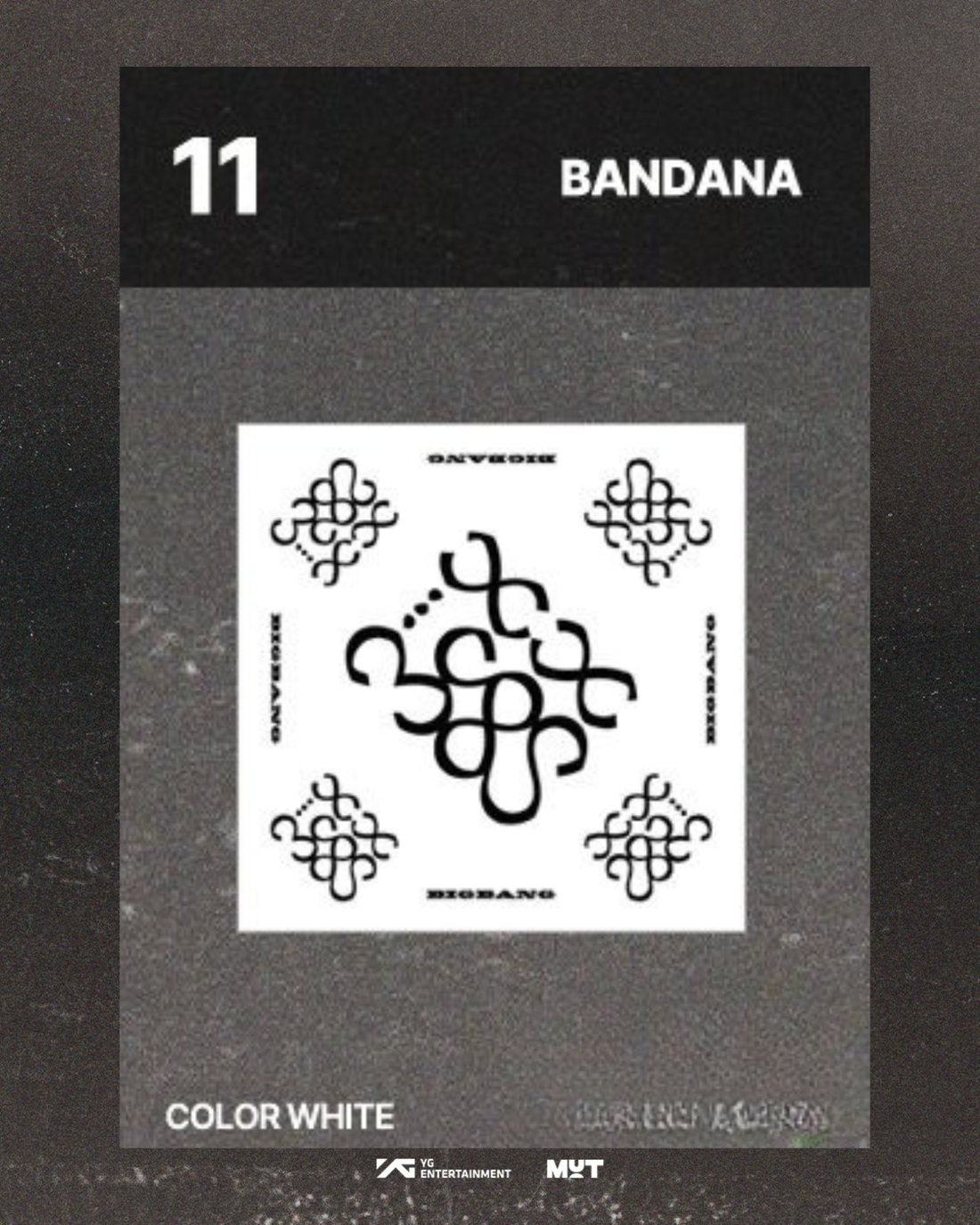 BIGBANG 20th Anniversary COSMOS Bandana｜White / Black 20週年展覽方巾