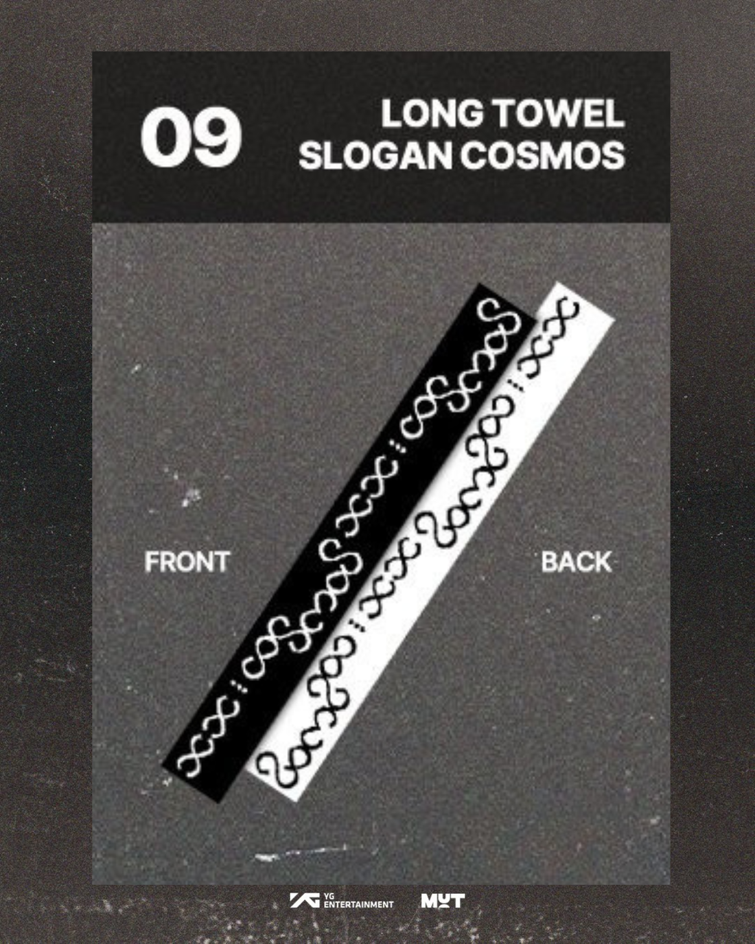 BIGBANG 20th Anniversary COSMOS Long Towel Slogan｜COSMOS / PIANO 20週年展覽長毛巾