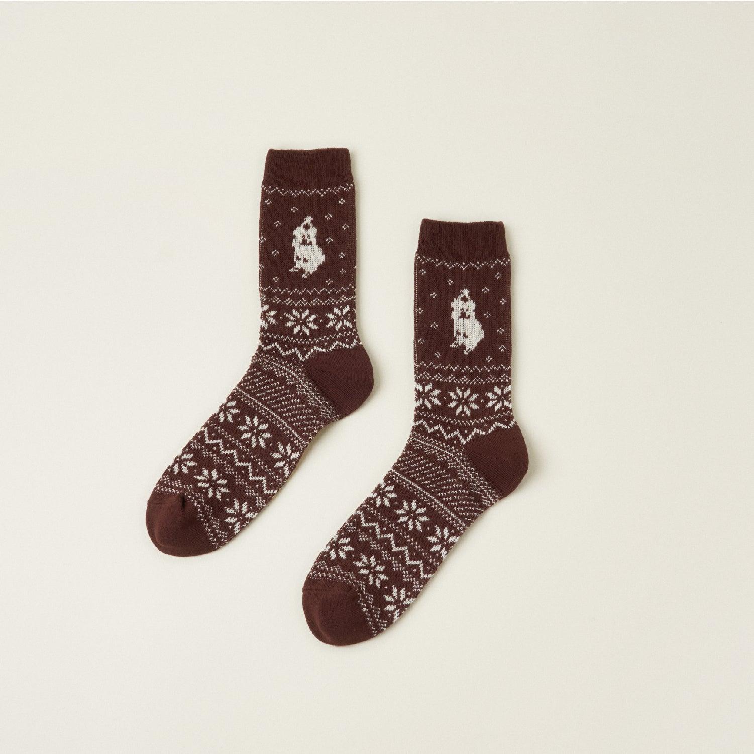 Dinotaeng Santa Quokka Nordic Socks 長襪 - SOUL SIMPLE HK