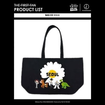Toy Story × PEACEMINUSONE Bag 02｜黑色環保袋