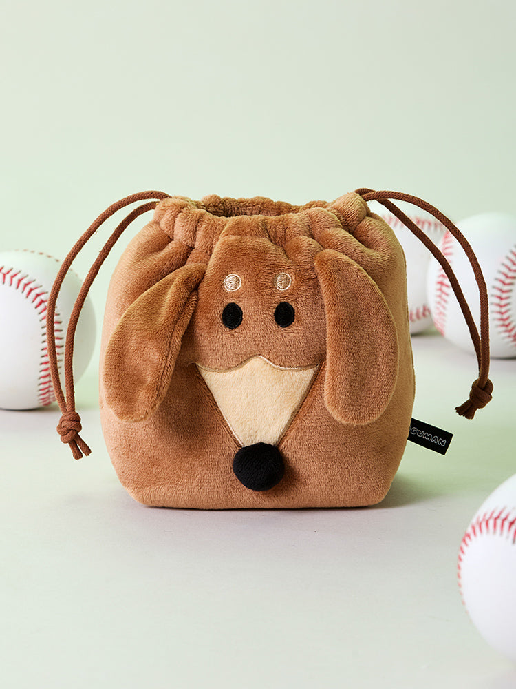 JOGUMAN WOODY STRING POUCH BASEBALL 棒球束口收納袋