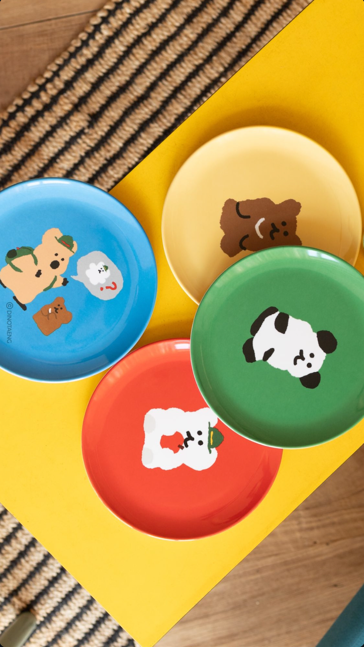 [Quokka & Bobo in the Woods] Dinotaeng Picnic Plate Set 露營盤子套裝