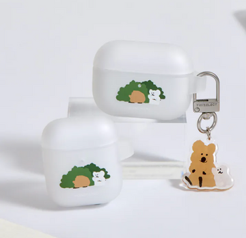 DINOTAENG 經典躲進樹叢 強悍防摔 AirPods Case 保護套（附吊飾）