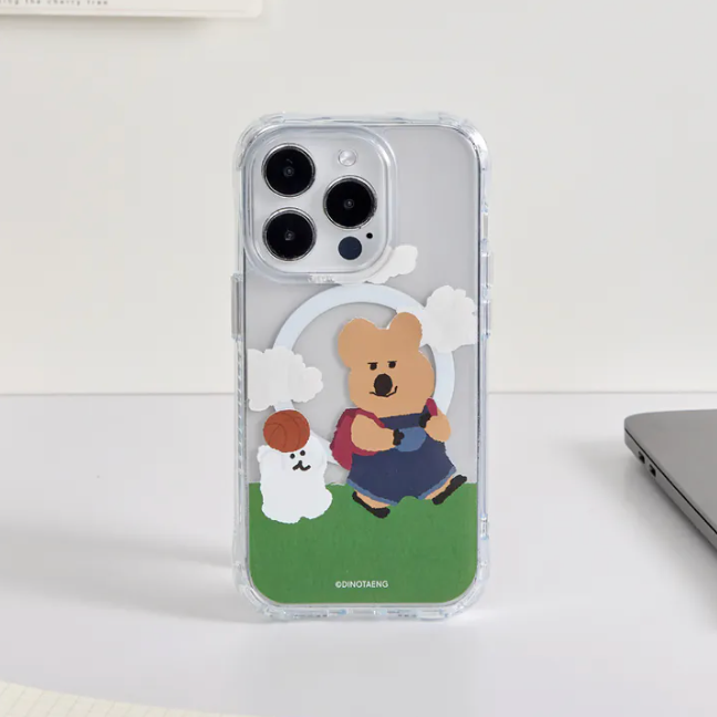 DINOTAENG 校園-一起上學抗黃防摔MagSafe iPhone Case手機殼