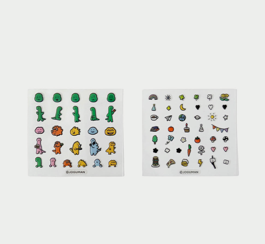 JOGUMAN Studio Tiny Decorative Sticker｜迷你透明PET裝飾貼紙套裝（20PCS）
