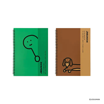 JOGUMAN Studio Brachio & Woody Grid Notebook｜硬封面方格線圈筆記簿（2款）