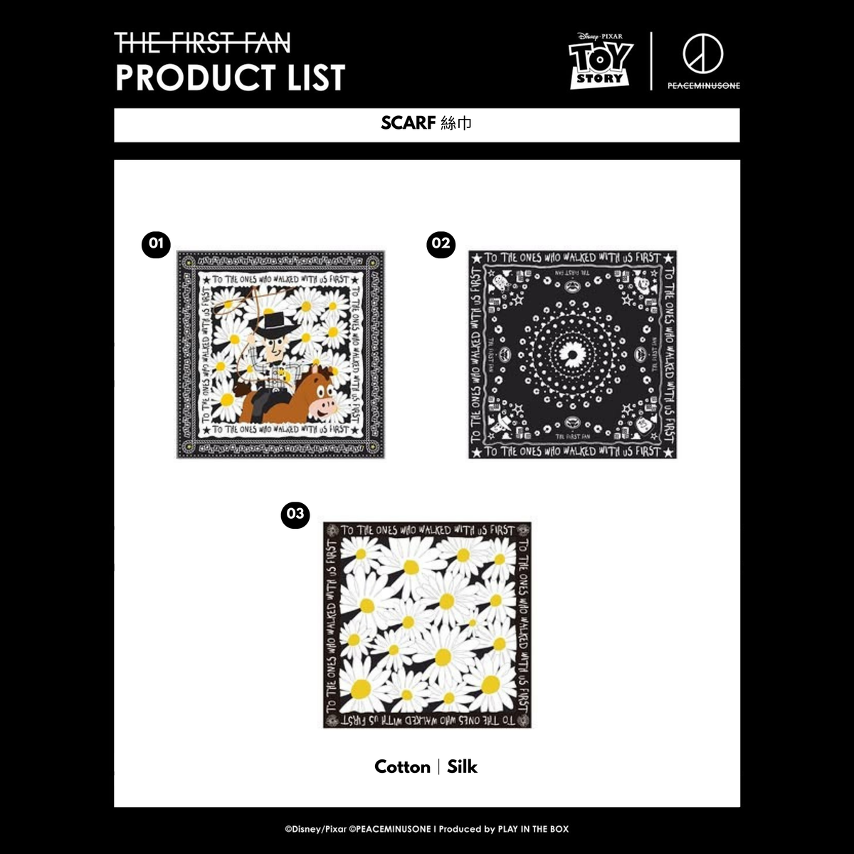 Toy Story × PEACEMINUSONE Scarf 絲巾Cotton / Silk｜韓國代訂– SOUL