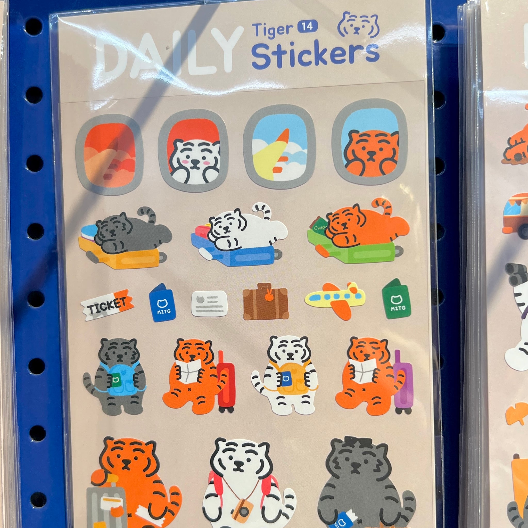 【韓國連線】 Muzik Tiger Daily Tiger Stickers 12-16 日常貼紙 (1p)