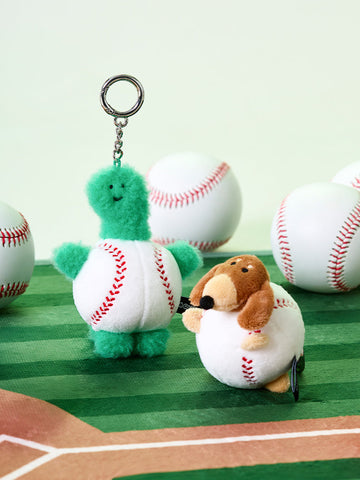 【現貨】JOGUMAN PLUSH KEYRING BASEBALL 棒球毛絨公仔鑰匙扣（2款）
