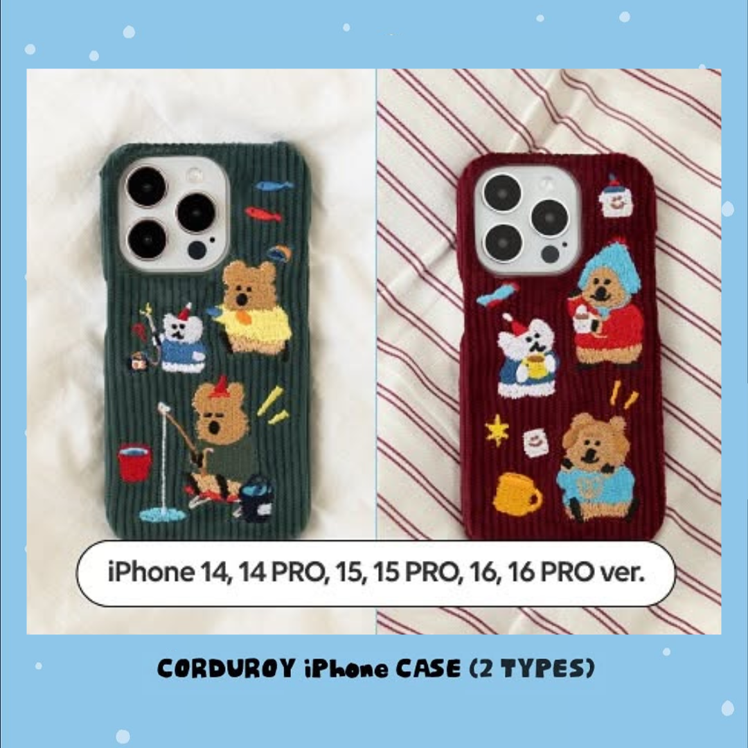 [Marshville COCOCUP🏆 快閃店系列] Dinotaeng Phone Case 冬日刺繡手機殼（2款）