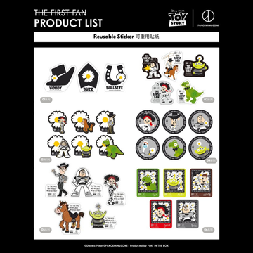 Toy Story × PEACEMINUSONE Reusable Sticker｜可重用貼紙