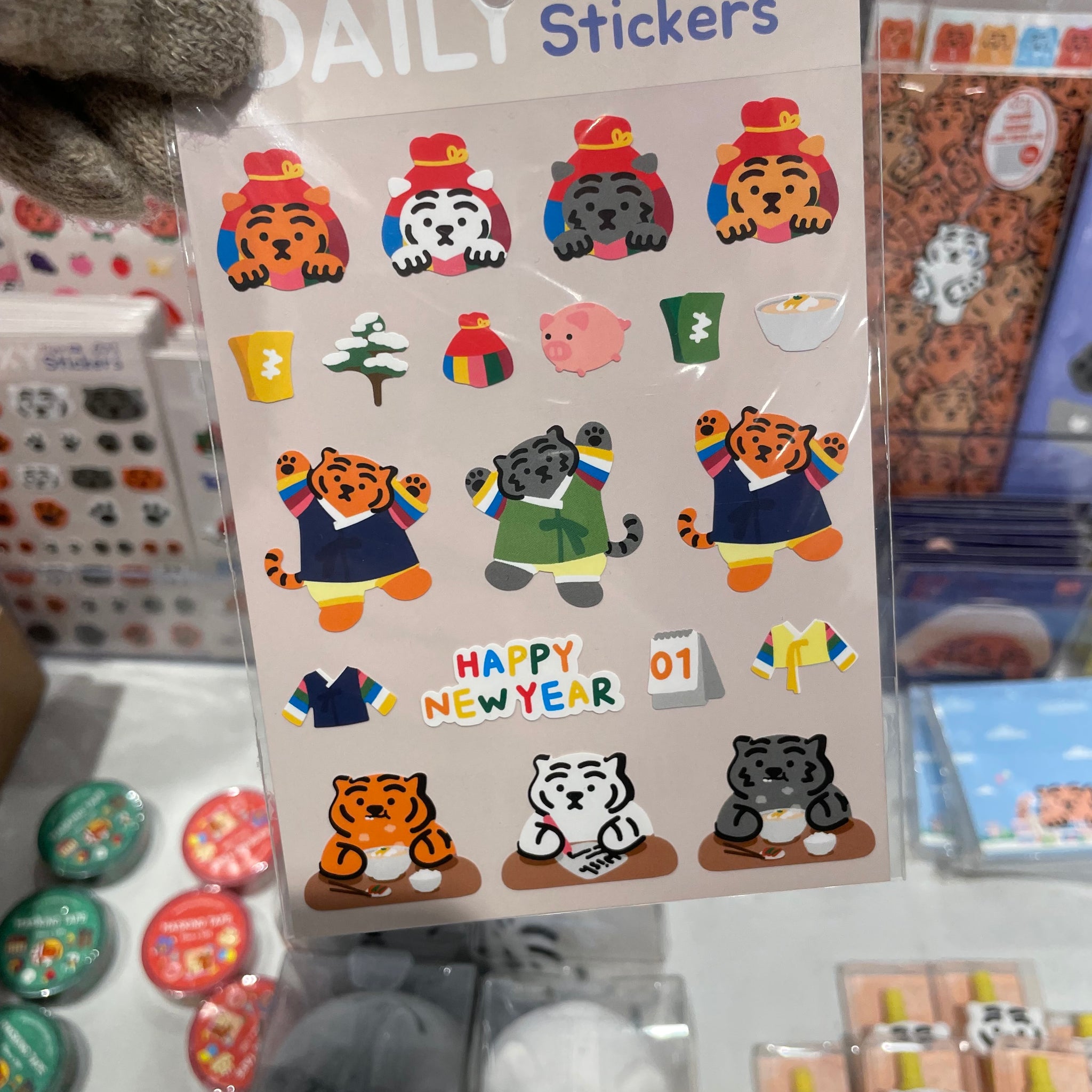 1p Sticker 【韓國連線】Muzik Tiger Daily Tiger Stickers 06-11 日常貼紙 (1p)– SOUL SIMPLE HK