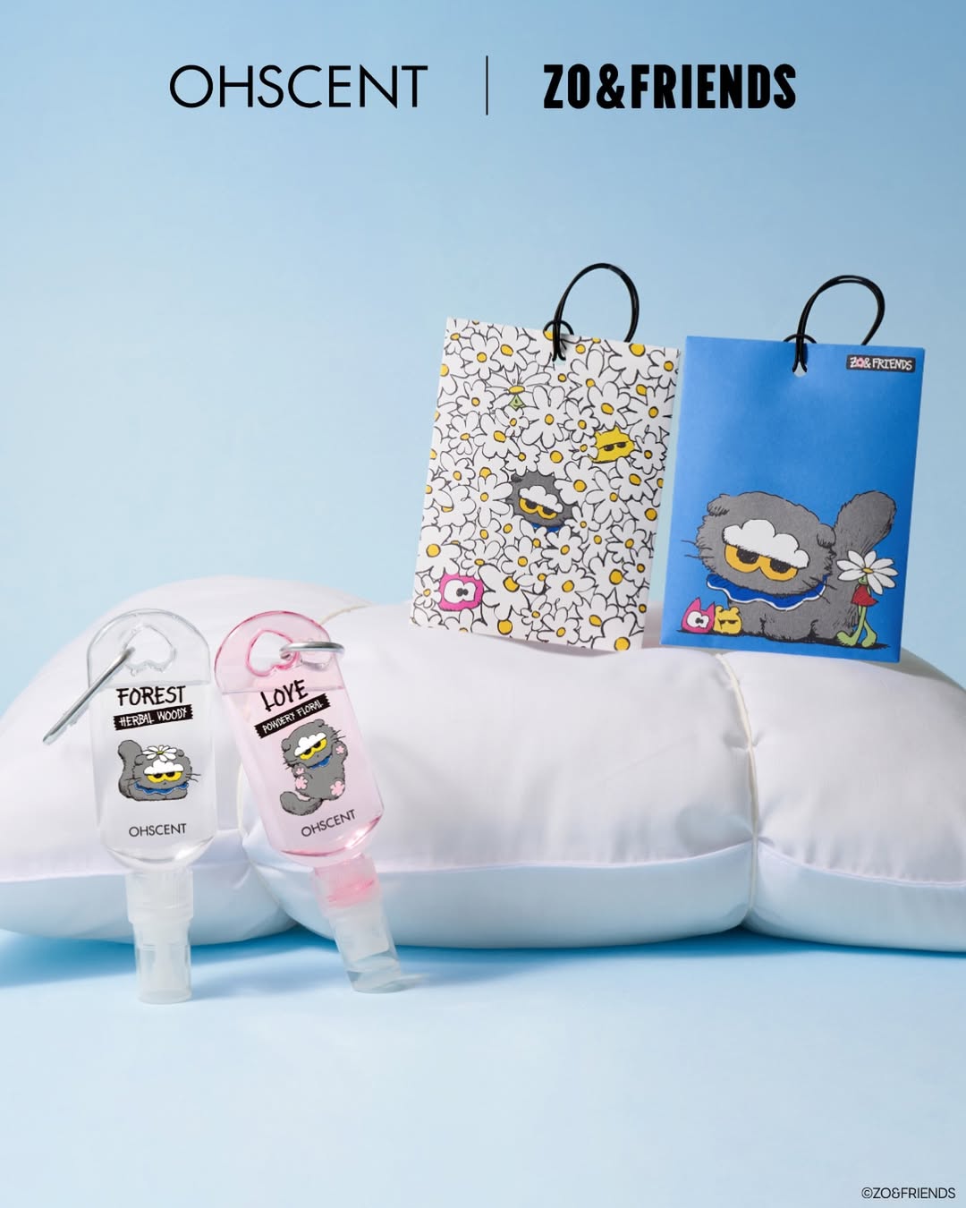 OHScent × Zo&Friends 聯乘香氛系列｜掛香包／迷你香氛噴霧（2款可選）