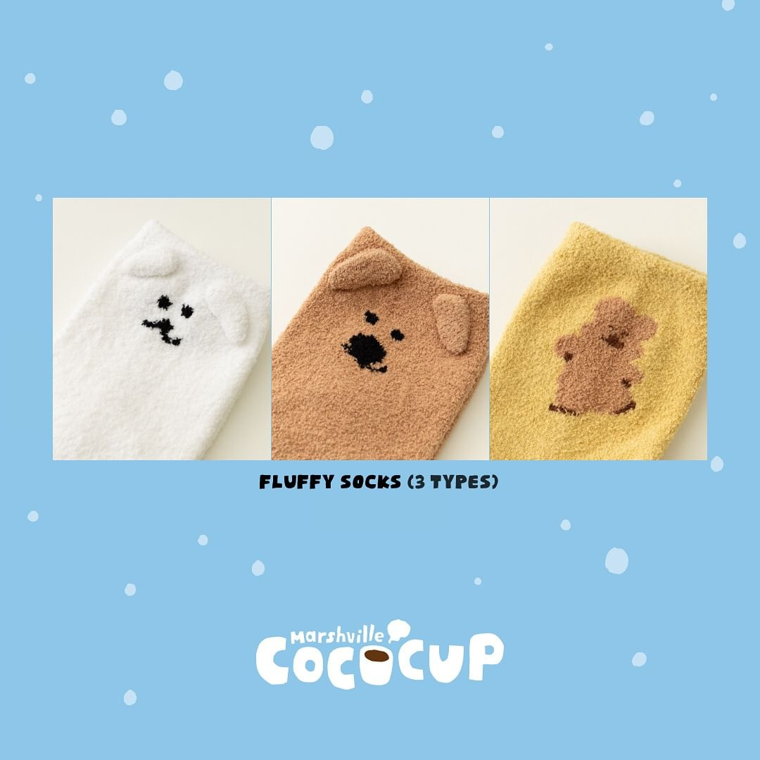 [Marshville COCOCUP🏆 快閃店系列] Dinotaeng Fluffy Socks 毛毛襪子（3款）