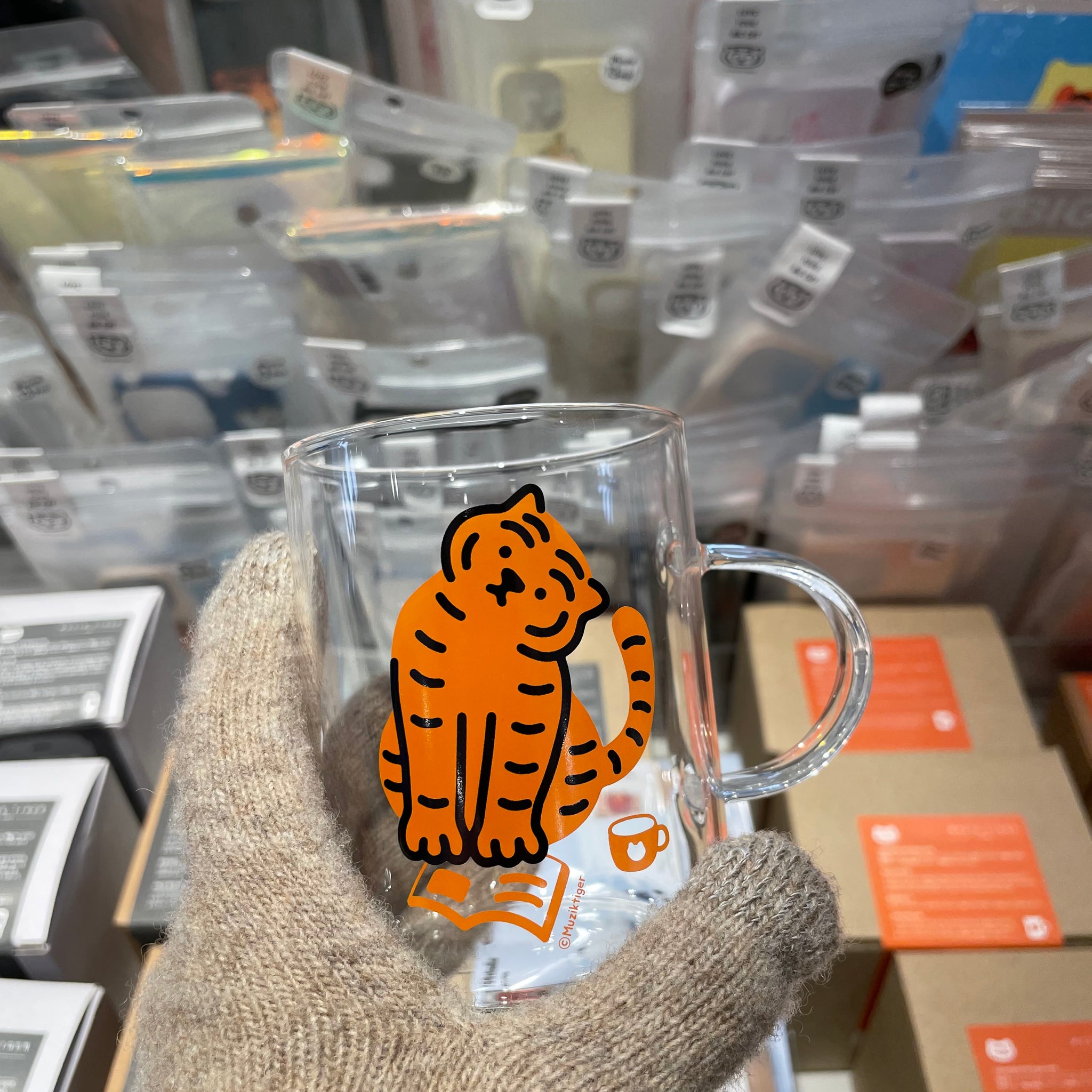 【韓國連線】Muzik Tiger Glass Mug 耐熱玻璃杯 300ml（2色）