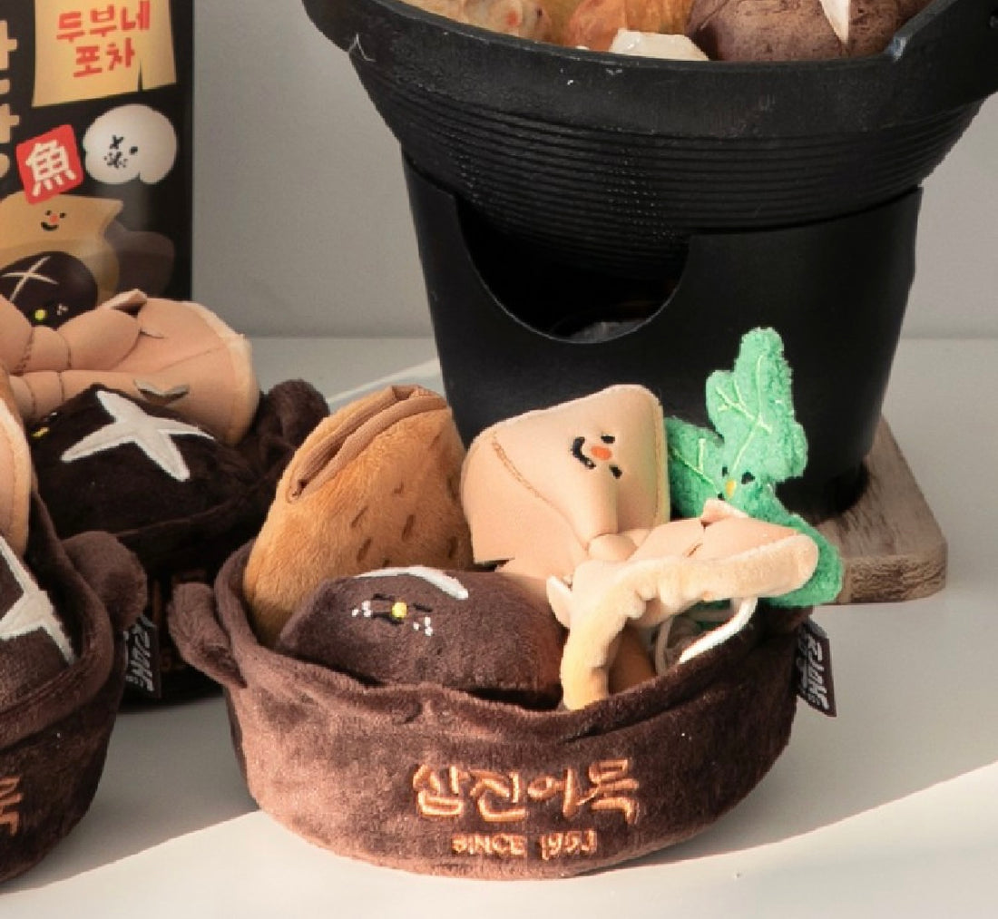 【韓國連線】 Bite Me x 三進魚糕 - Nosework Toy Set 寵物魚糕藏食公仔套裝（嗶嗶｜沙沙）