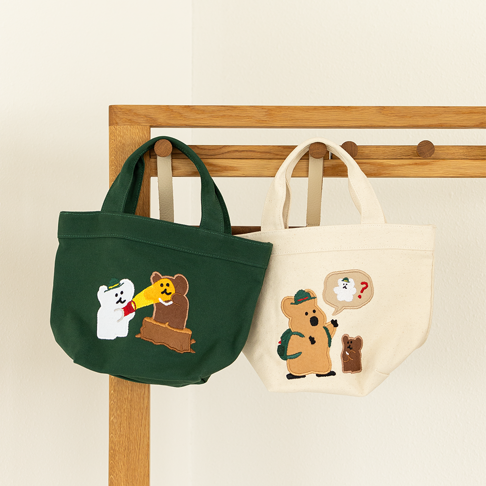 【現貨】Dinotaeng x Victoria Shoes 限量聯乘系列 Bobo in the Woods Canvas Bag 環保袋（2款）