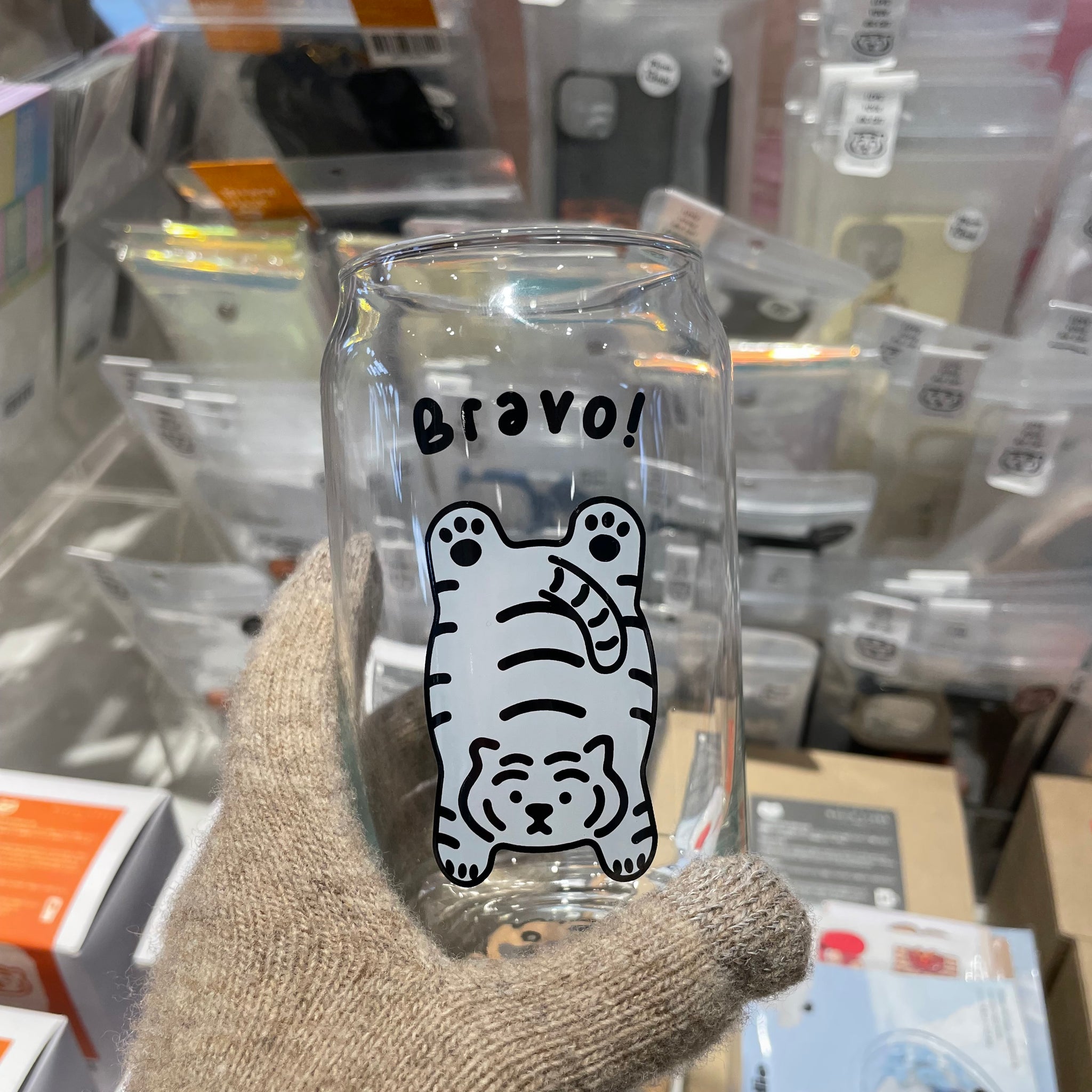 【韓國連線】Muzik Tiger Glass Beer Can glass 玻璃啤酒杯（2款）