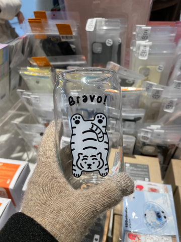 【韓國連線】Muzik Tiger Glass Beer Can glass 玻璃啤酒杯（2款）