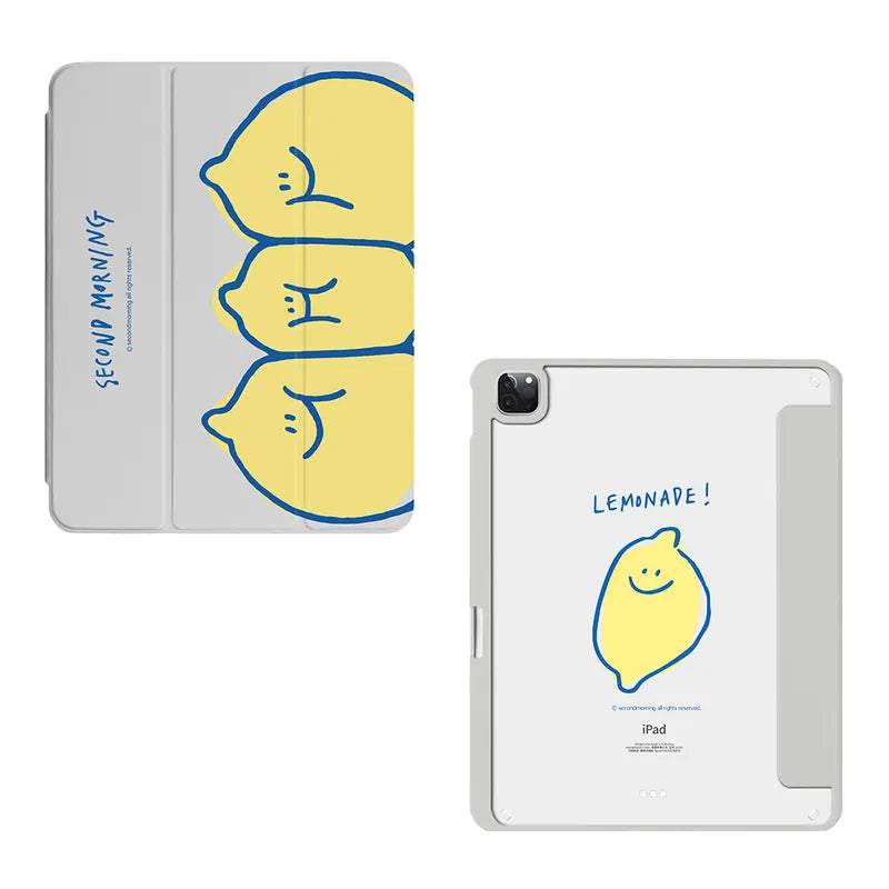 Second Morning iPad Case 擠擠三顆檸檬 三折平板保護殼