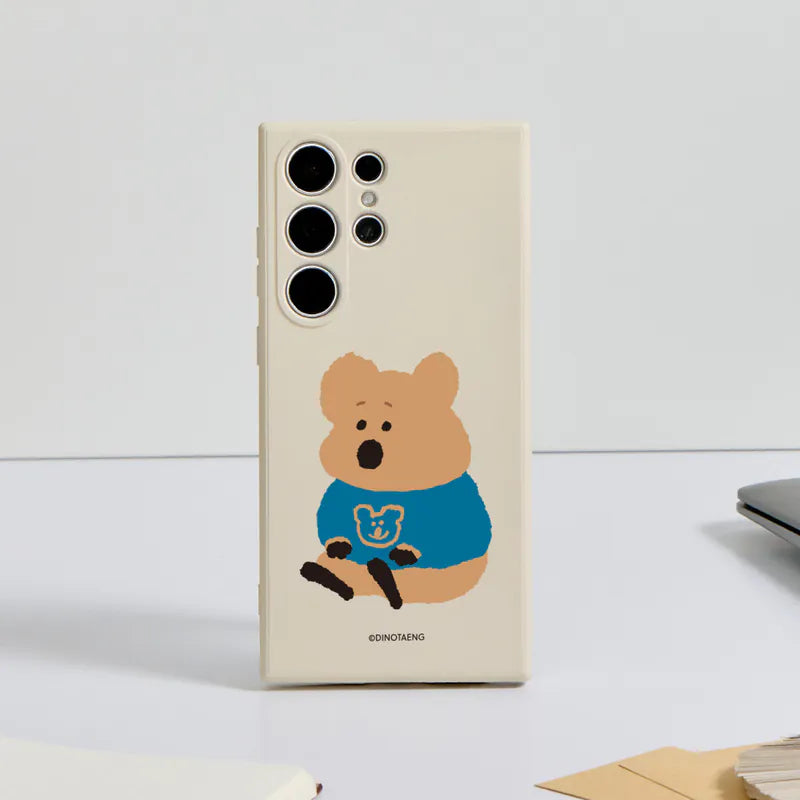 DINOTAENG 校園Fatty學習日 純色矽膠手機殼 Phone Case - SAMSUNG