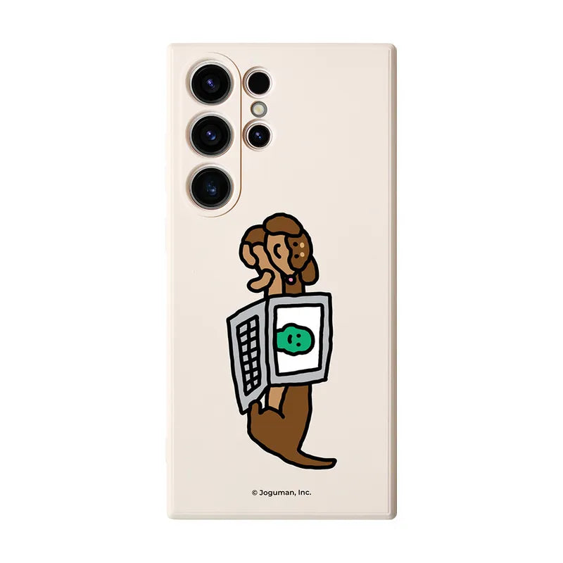 Joguman Studio Phone Case 臘腸與電腦純色矽膠手機殼 - SAMSUNG