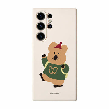 DINOTAENG 校園Hatty上學趣 純色矽膠手機殼 Phone Case - SAMSUNG