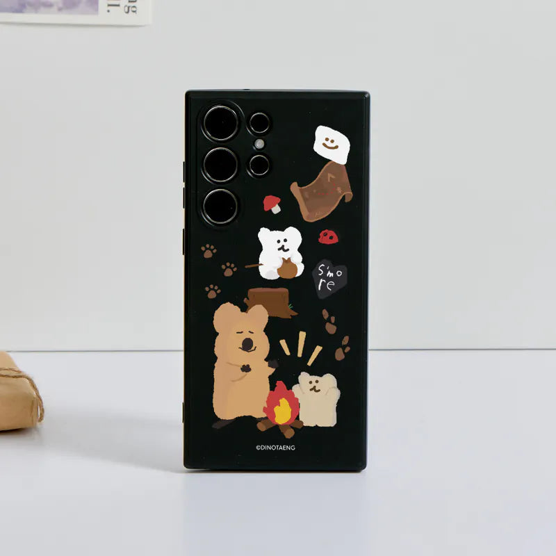DINOTAENG 溫暖營火 純色矽膠手機殼 Phone Case - SAMSUNG