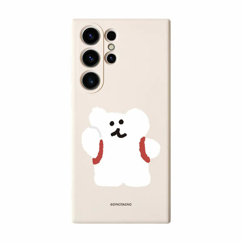 DINOTAENG 校園Bobo背書包 純色矽膠手機殼 Phone Case - SAMSUNG