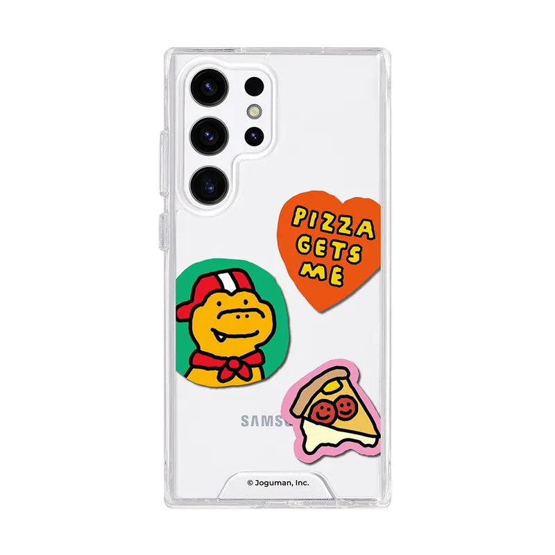 Joguman Studio Phone Case 暴龍Pizza防摔透明手機殼 - SAMSUNG