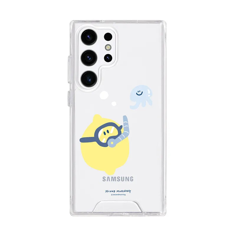 Second Morning Phone Case 潛水檸檬 防摔透明手機殼 - SAMSUNG