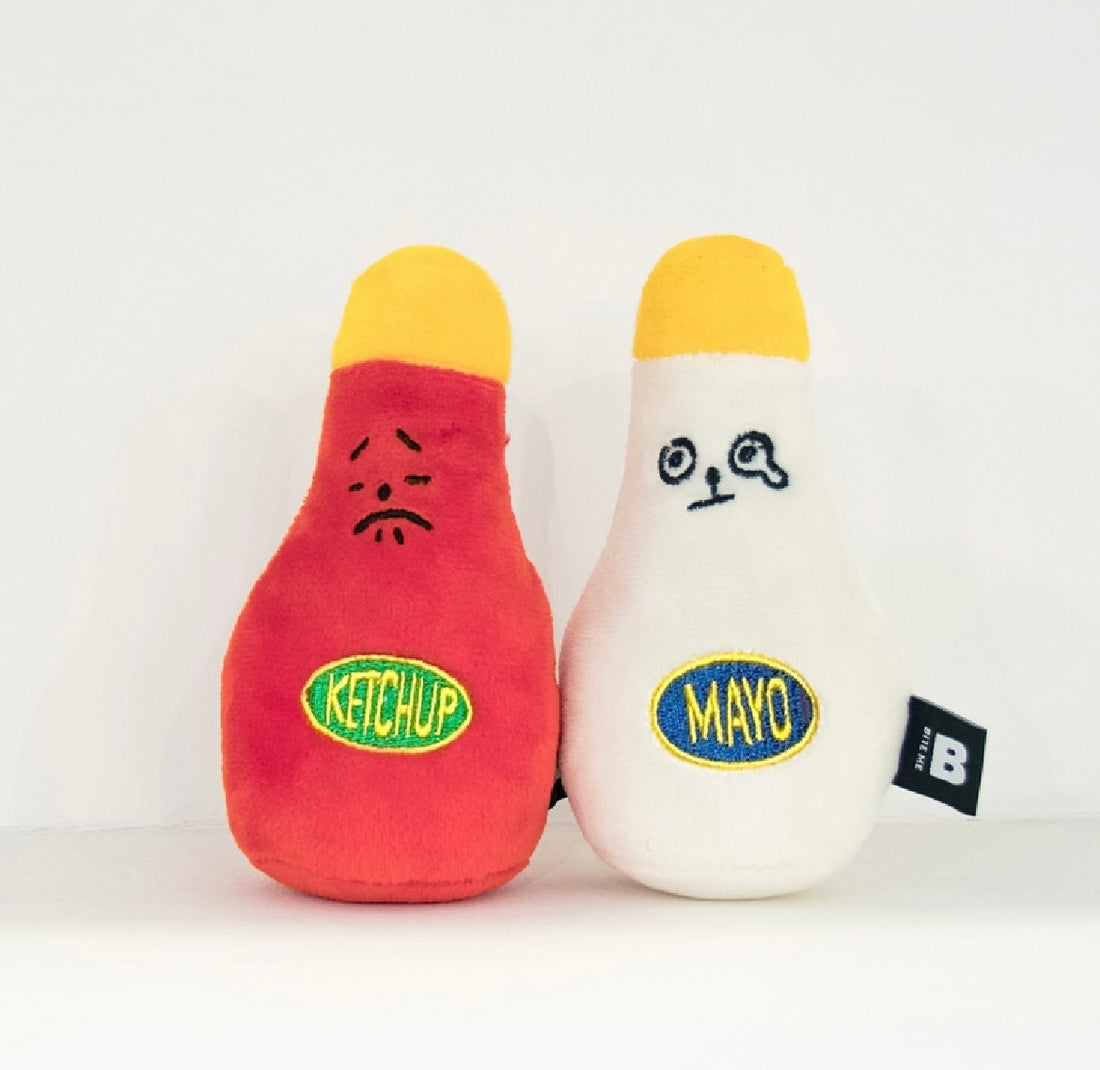 【韓國連線】 Bite Me - Ketchup / Mayo Toy 寵物嗶嗶公仔
