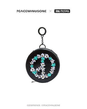 PEACEMINUSONE × ZO&FRIENDS Pouch Keyring｜聯名刺繡圓形收納袋匙扣