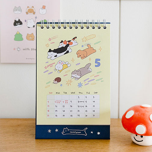 Varietysum 2025 Desk Calendar [Bonjour mon chat with Star]  檯曆