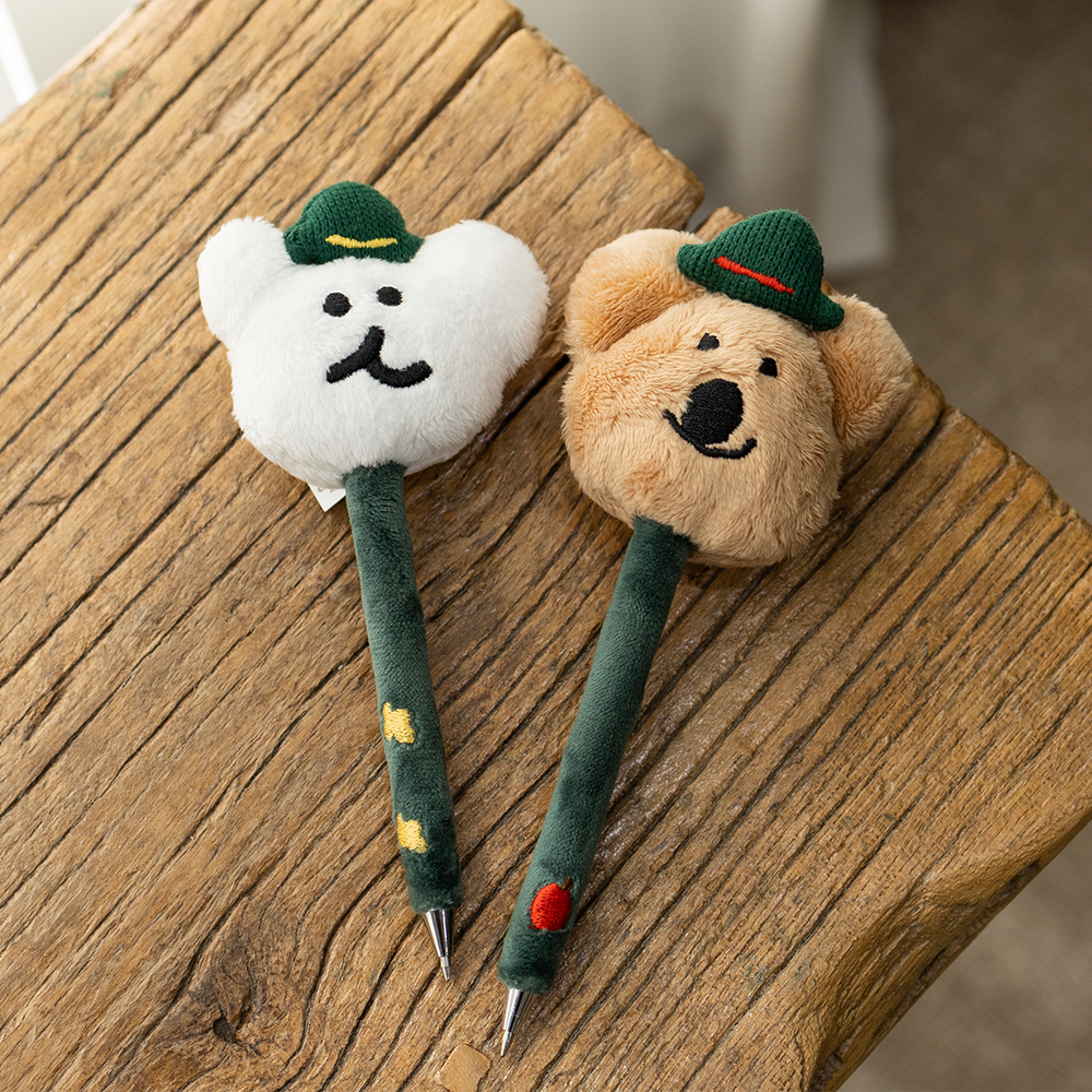 [Quokka & Bobo in the Woods] Dinotaeng Plush Pen 絨毛原子筆（2款）