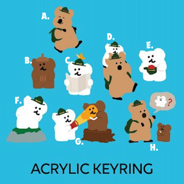 [Quokka & Bobo in the Woods] Acrylic Keyring 亞克力鎖匙扣 （8款可選）