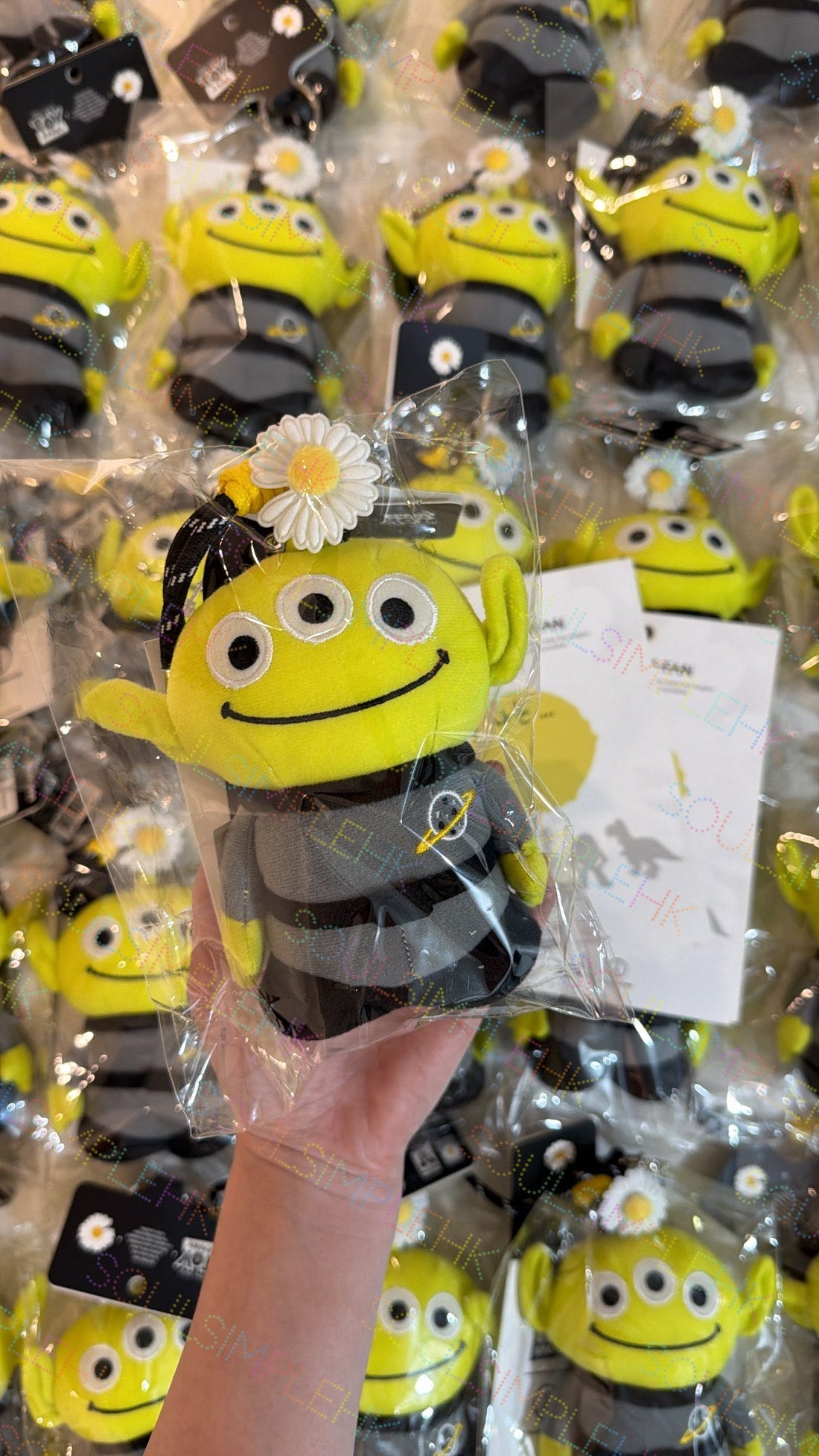 【少量在途】Toy Story × PEACEMINUSONE Alien Plush Key Ring｜三眼仔毛絨公仔匙扣