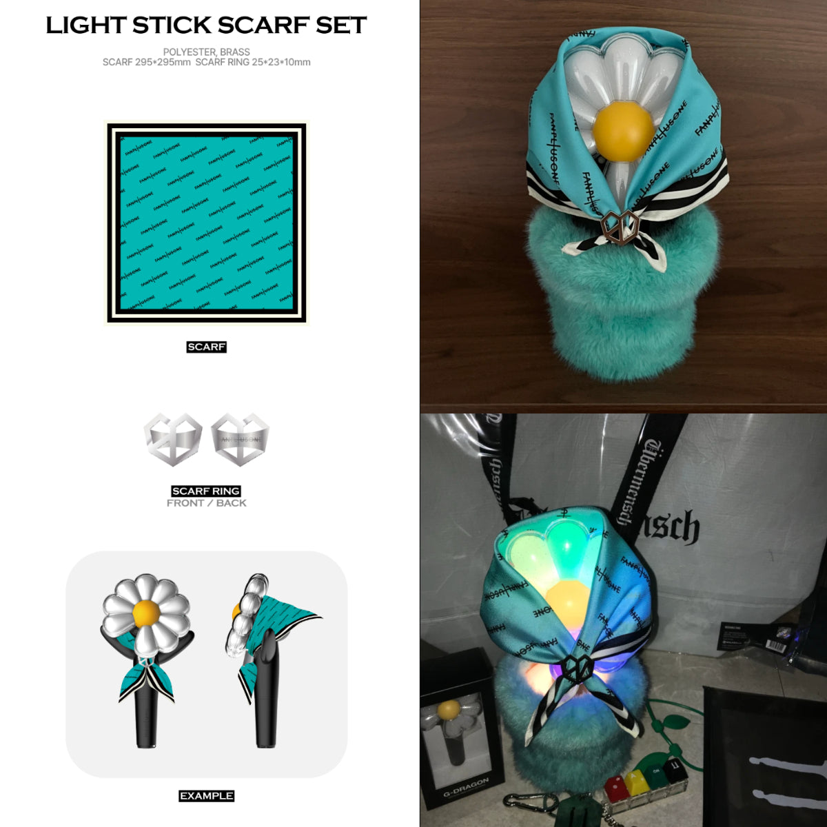 公式サイト - ハイブランドの新作が続々登場 現貨】G-DRAGON GD 花盆圍巾套裝/ Set Scarf Stick Light 03 - アイドル